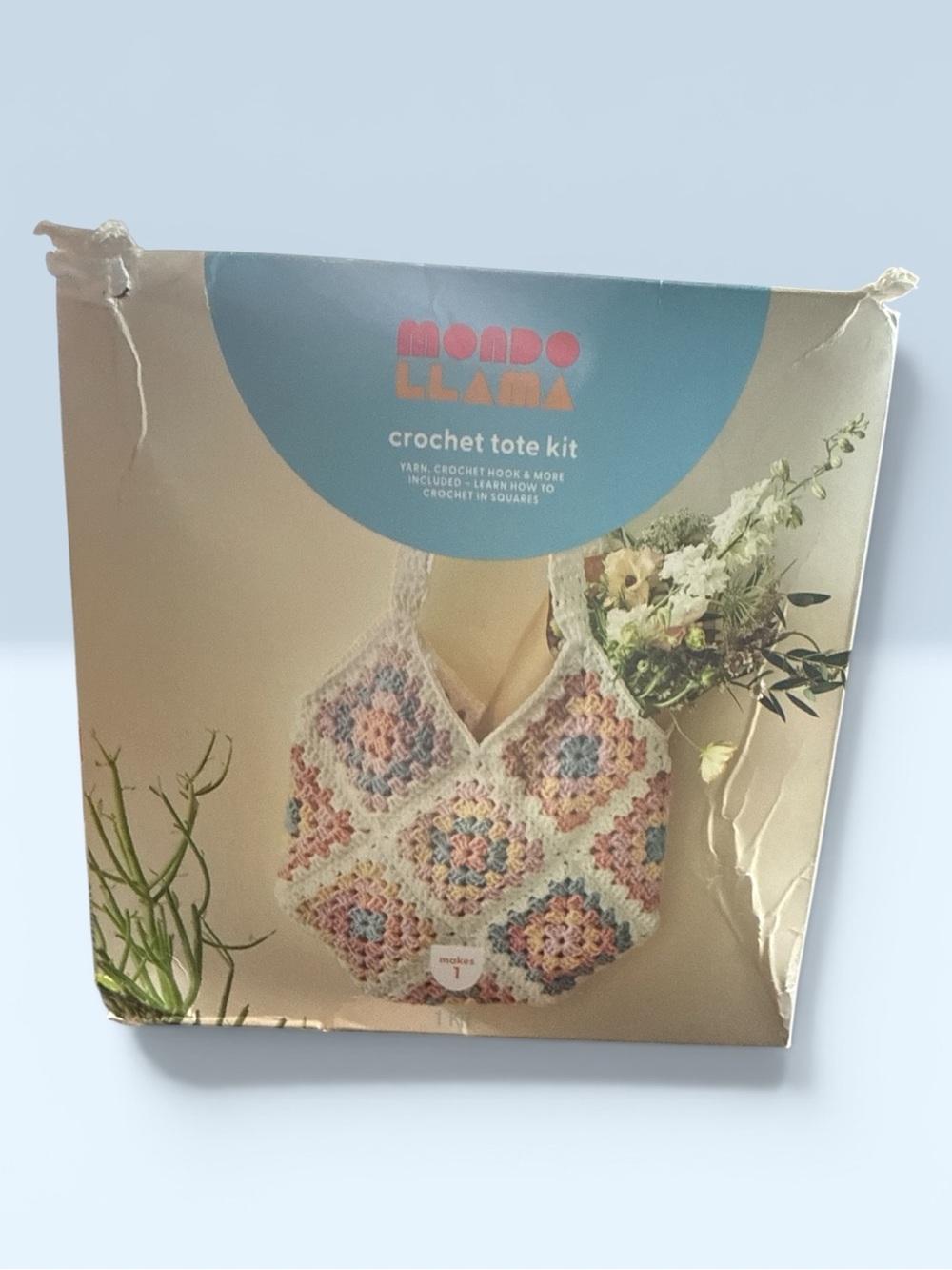 Mondo Llama Crochet Tote Kit - Pastel Multicolor